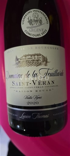 Bourgogne Saint-Véran Domaine La Feuillarde Maison Rouge 2020