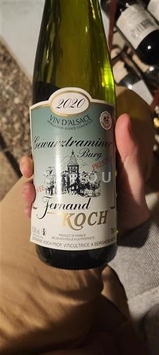Alsace Fernand Koch Gewurztraminer Burg 2020