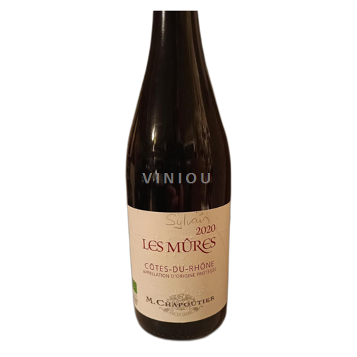 Rhônen laakso Côtes-du-rhône M. Chapoutier Les Mûres 2020