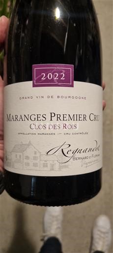 Borgogna Maranges Premier Cru Domaine Bernard et Florian Regnaudot Clos des Rois 2022