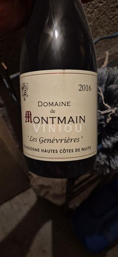 Vinhos Rouge sec Les Genévrières Domaine Montmain 2016 França Borgonha Não especificado AOC