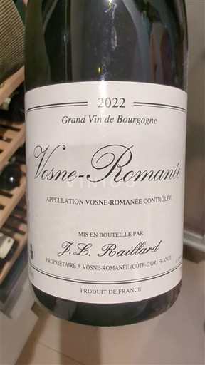 Borgonha Vosne-romanée J.L. Ravaillard 2022