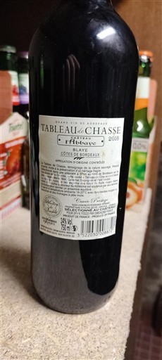 Viinit Rouge sec Réserve Tableau de Chasse 2018 Ranska Bordeaux Côtes-de-bourg AOC
