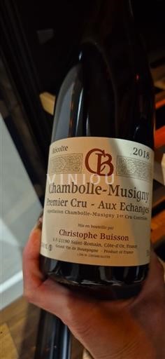 Вина Rouge sec Premier Cru - Aux Echanges Christophe Buisson 2018 Франція Бургундія Шамболь-Мюзіні AOC Premier Cru