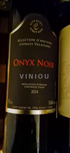 Valais Valais AOC Cave Emery Onyx Noir 2024