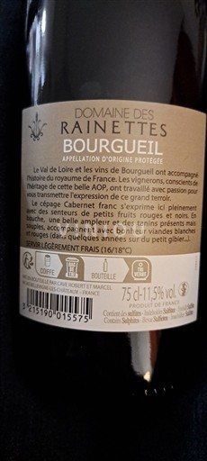 Thung lũng sông Loire Bourgueil Domaine S Rainettes 2023