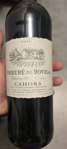 Sydvestfrankrig Cahors Prieuré de Bovila Élevé en Fût de Chêne 2016