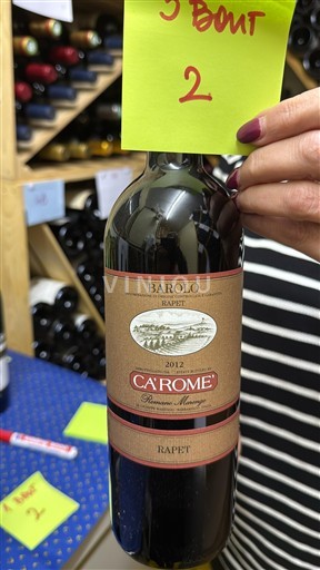 Piamonte Barolo Ca' Rome' Rapet, Romano Marengo 2012