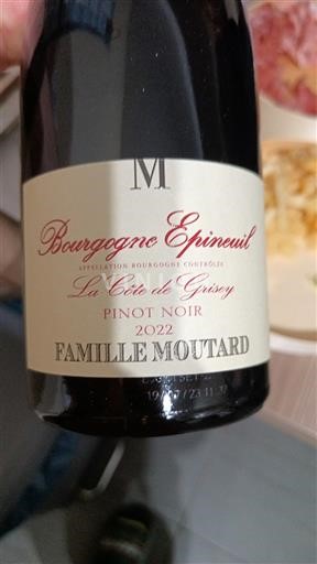 Burgund Bourgogne Epineuil Famille Moutard La Côte de Grisey 2022
