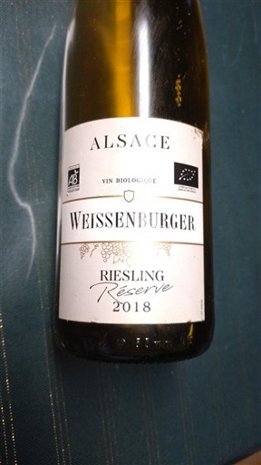 Alsacia Weissenburger Riesling Réserve 2018
