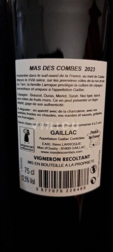 Sydvestfrankrig Gaillac Mas des Combes 2023