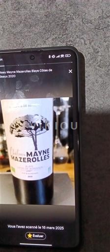 Bordeaux Blaye-côtes-de-bordeaux Château Mayne Mazerolles 2020