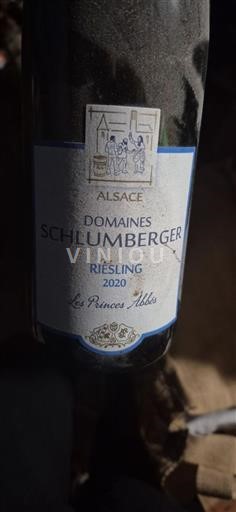 Alsace Riesling Domaine Domaines Schlumberger Les Princes Abbés 2020
