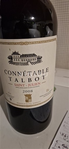 Bordeaux Saint-Julien Château Talbot Connétable 2008