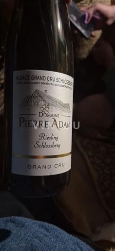 Alsace Riesling Grand Cru Domaine Pierre Adam Riesling Schlossberg 2022