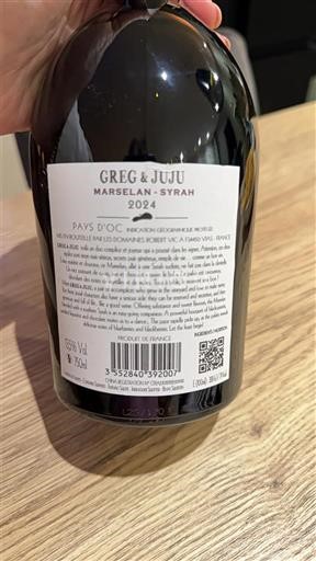 Languedoc och Roussillon Pays d'Oc Greg & Juju Marselan - Syrah 2024