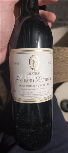 Bordeaux Saint-Émilion Grand Cru Grand Cru Château Ferrand Lartigue 2002