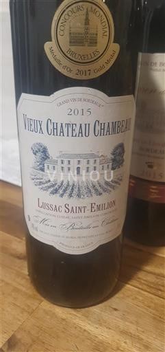 Bordeaux Lussac-saint-émilion Château Vieux Château Chambreau 2015