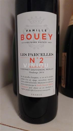 Bordeaux Margaux Famille Bouey Les Parcelles N°2 2014