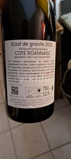 Thung lũng sông Loire Côte-roannaise Domaine S Schistes Éclat de granite 2023