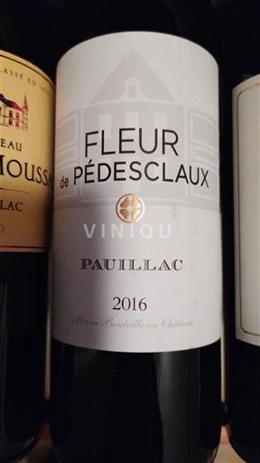 Bordeaux Pauillac Fleur Pèdesclaux 2016
