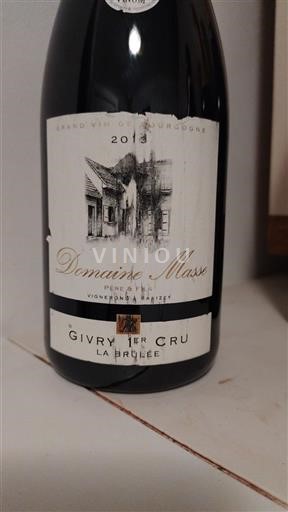 Burgundy Givry Premier Cru Domaine Masse La Brulée 2013