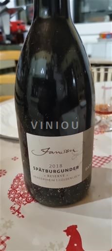 Rheinhessen Không được chỉ định Janson Spätburgunder Réserve 2018