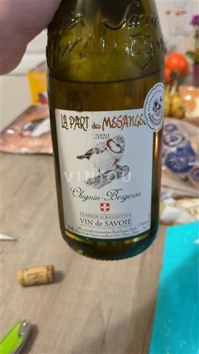 Savoja in Bugey Chignin-Bergeron La Part des Mésanges 2020