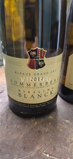 Alsace Riesling Grand Cru Domaine Paul Blanck Sommerberg 2017
