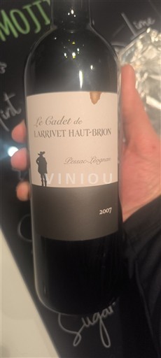 Bordeaux Pessac-Léognan Larrivet Haut-Brion Le Cadet de Larrivet Haut-Brion 2007