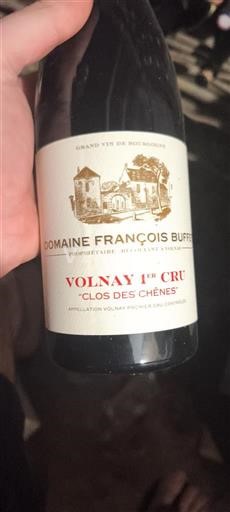 Burgundy Volnay Premier Cru Domaine François Buffet Clos des Chênes 2022