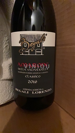 Vénétie Amarone della Valpolicella Begali Lorenzo Classico 2016