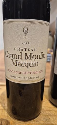 Bordeaux Montagne-saint-émilion Château Grand Moulin Macquin 2022