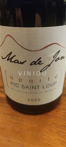 Linguadoca Pic Saint-Loup Mas de Jon Aparté 2022