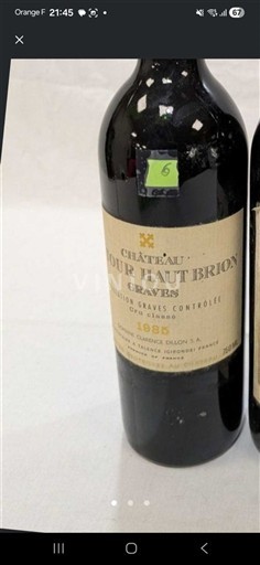 Rượu vang Rouge sec Château La Tour Haut-Brion 1985 Pháp Bordeaux Graves AOC