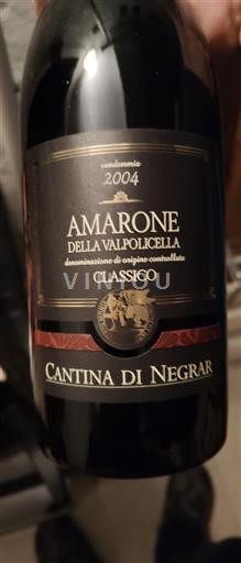 Veneto Amarone della Valpolicella Cantina di Negrar Classico 2004