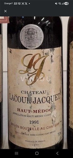 Bordeaux Haut-Médoc Château Lacour Jacquet 1991