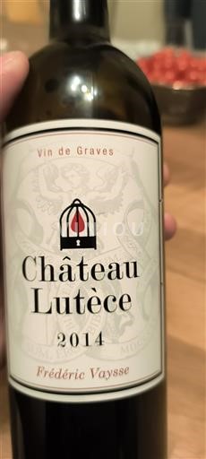 Vinhos Rouge sec Château Lutèce 2014 França Bordéus Graves AOC