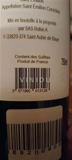 Bordeaux Saint-Émilion Robin Không niên vụ