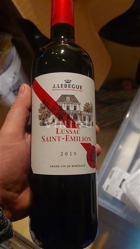 Bordeaux Lussac-saint-émilion J. Lebègue 2019