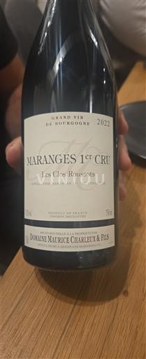 Vinhos Rouge sec Les Clos Roussots Domaine Maurice Charleux & Fils 2022 França Borgonha Não especificado AOC Premier Cru