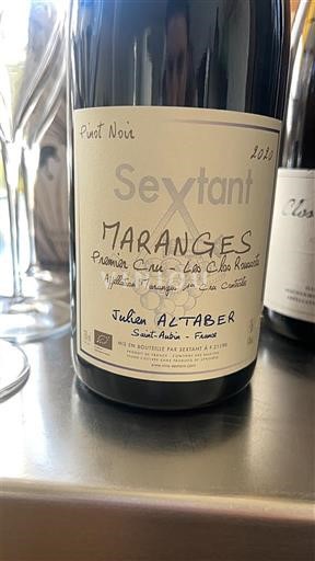 Bourgogne Maranges Premier Cru Sextant (Julien Altaber) Les Clos Roussots 2020