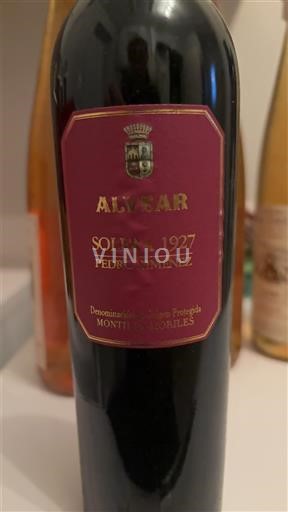 Andalucía Montilla-Moriles Alvear Solera 1927 Pedro Ximénez 1927