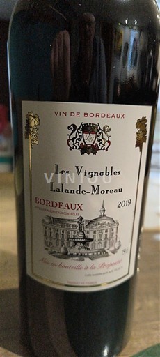 Bordeaux Les Vignobles Lalande-Moreau 2019