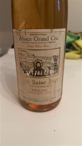 Alsacia Riesling Grand Cru Clos Saint Imier La Chapelle 2001