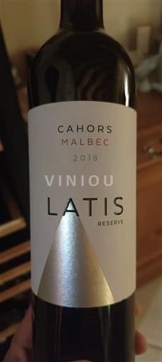 Sydvestfrankrig Cahors Latis Réserve 2018