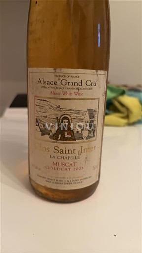 Alzacija Muškat Grand Cru Clos Saint Imer La Chapelle 2003