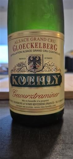 Alsacia No especificado Grand Cru Koehly Gloeckelberg Gewurztraminer 2019