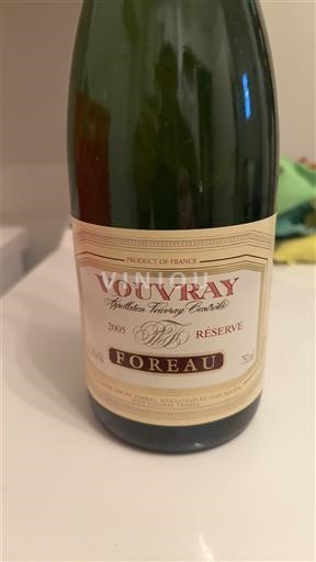 Thung lũng sông Loire Vouvray Foreau Réserve 2005