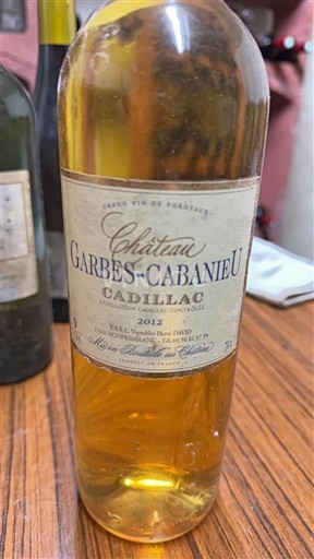 Bordeaux Cadillac Château Garbes-Cabanieu 2012